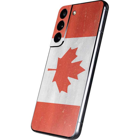Canada Flag Distressed Galaxy S22 Skin